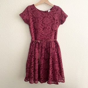Carter’s Burgundy Red Lace Dress Size 8